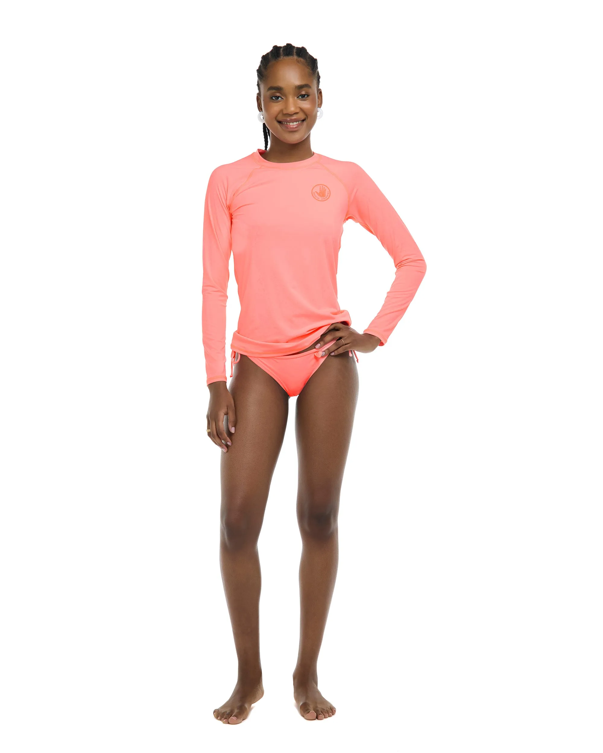 Smoothies Sleek Long Sleeve Rashguard - Coral