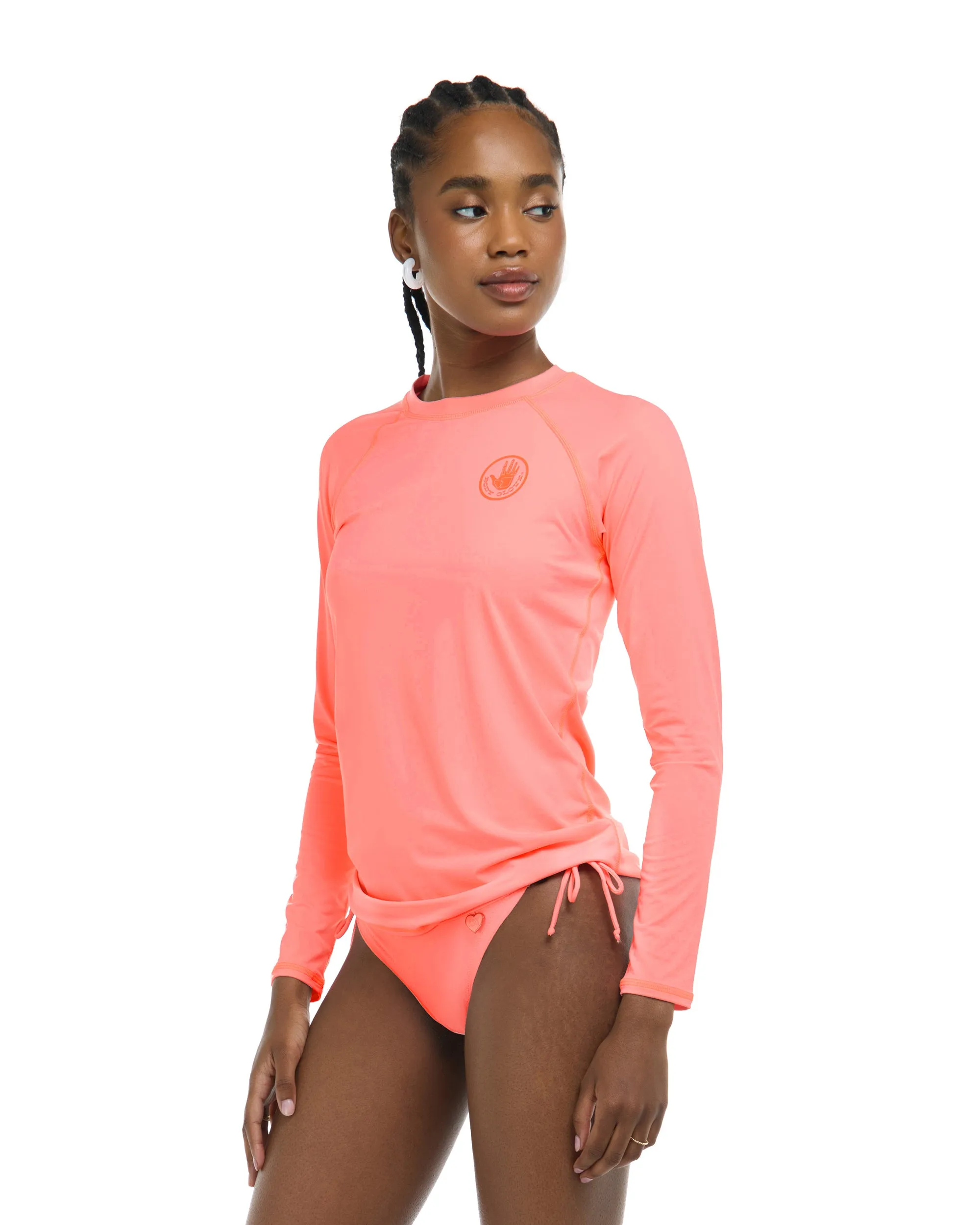Smoothies Sleek Long Sleeve Rashguard - Coral