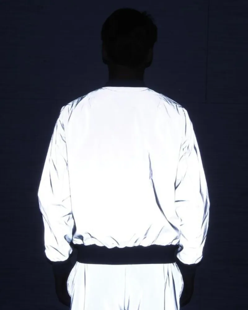 Techwear Silver Reflective Flight Jacket
