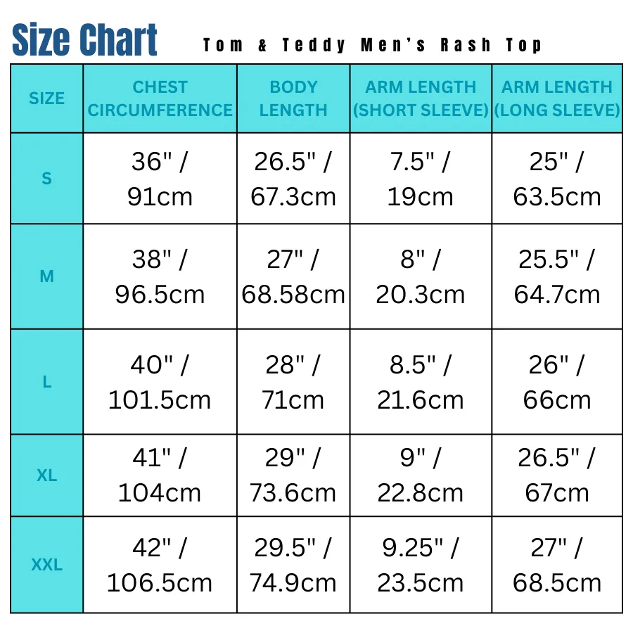 Tom & Teddy Mens Rash Tops Short Sleeves SMGSS - Spearmint