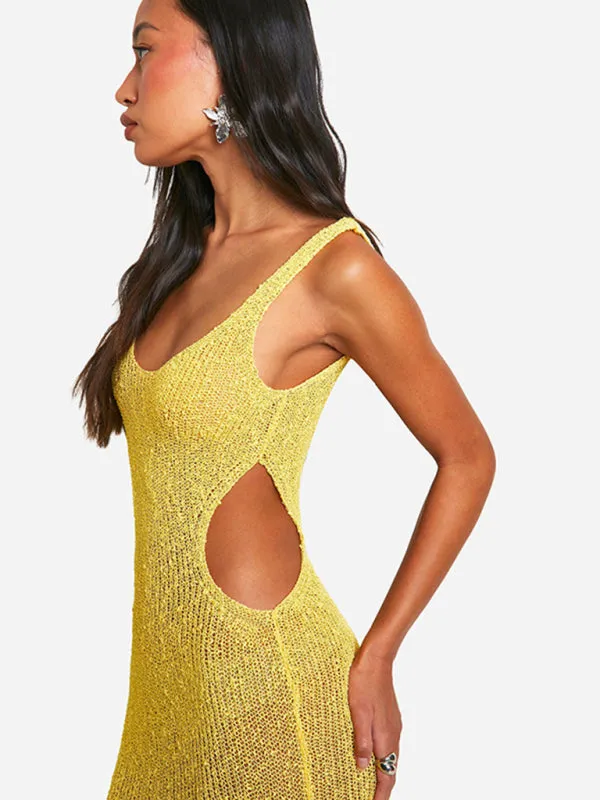 Trendy Cutout Sides Beach Dress for Poolside & Summer Getaways