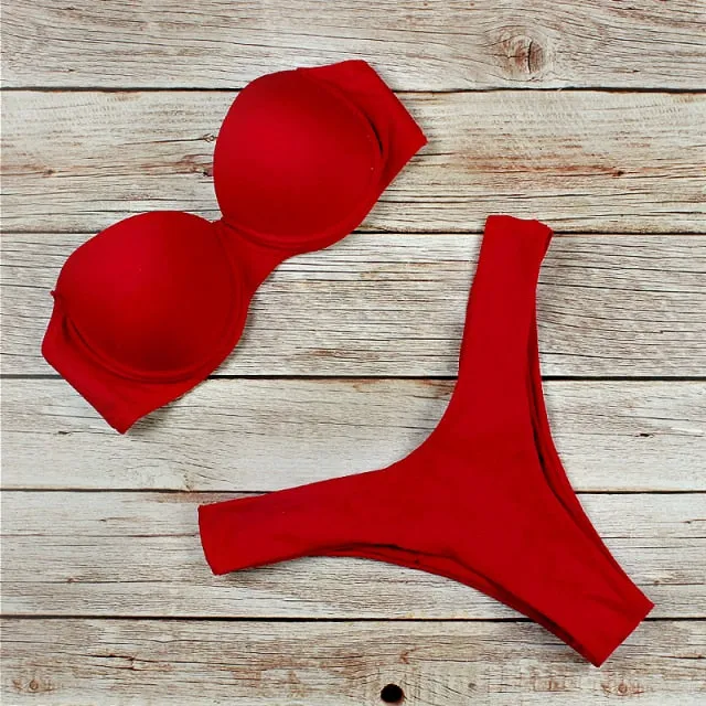 VenusFox Print Floral Sexy Bikini 2021 Leopard Swimsuit Red Push Up Swimwear Women Bikini Set Brazilian Beach Wear Bathing Suit Biquini