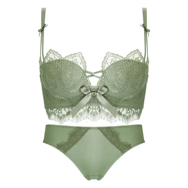 Women Lingerie Set Lace Push up Bra Panties Sets