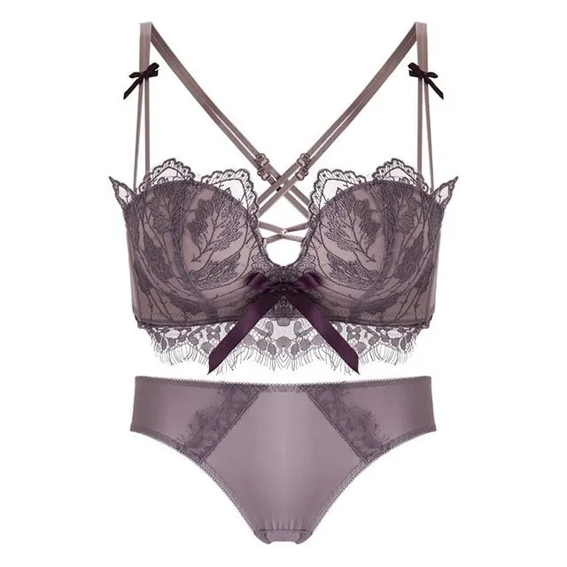 Women Lingerie Set Lace Push up Bra Panties Sets