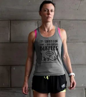 Women's burpees Tank top (grey)