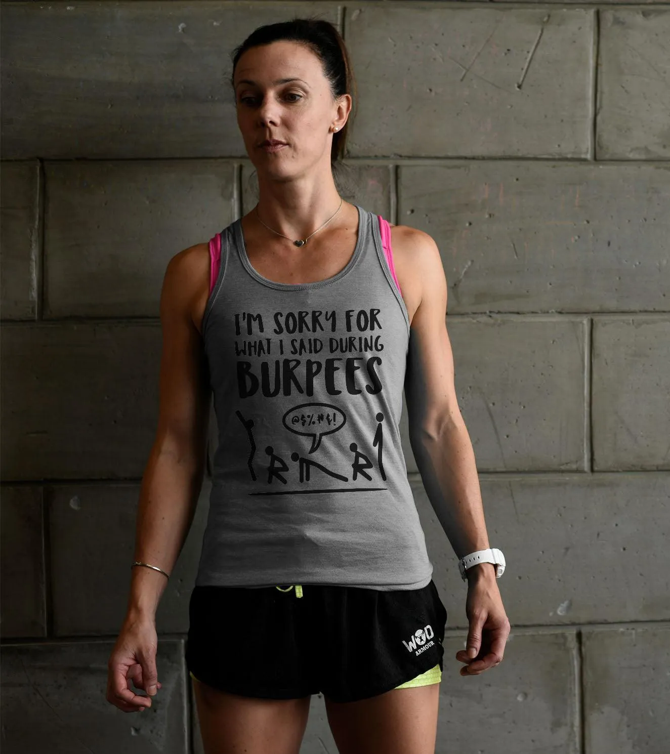 Women's burpees Tank top (grey)