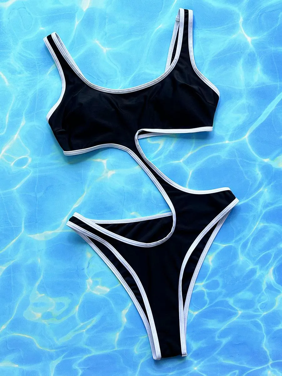 Women's One Piece Hollow-Out Swimsuit | String Swimwear