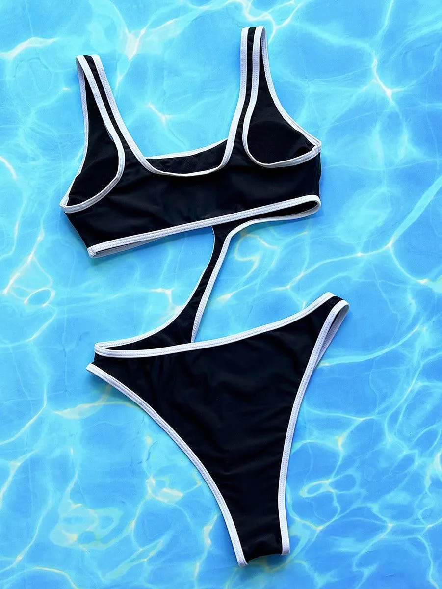 Women's One Piece Hollow-Out Swimsuit | String Swimwear