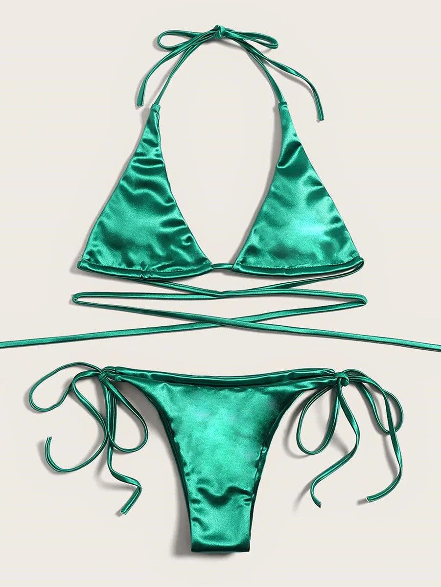 Women's Sexy Micro String Bikini Set - Two-Piece Swimwear for Beach & Pool