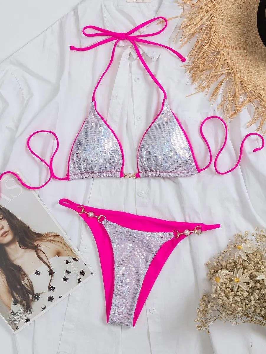 Women's Sexy String Bikini Set - Swimwear for Beach & Pool