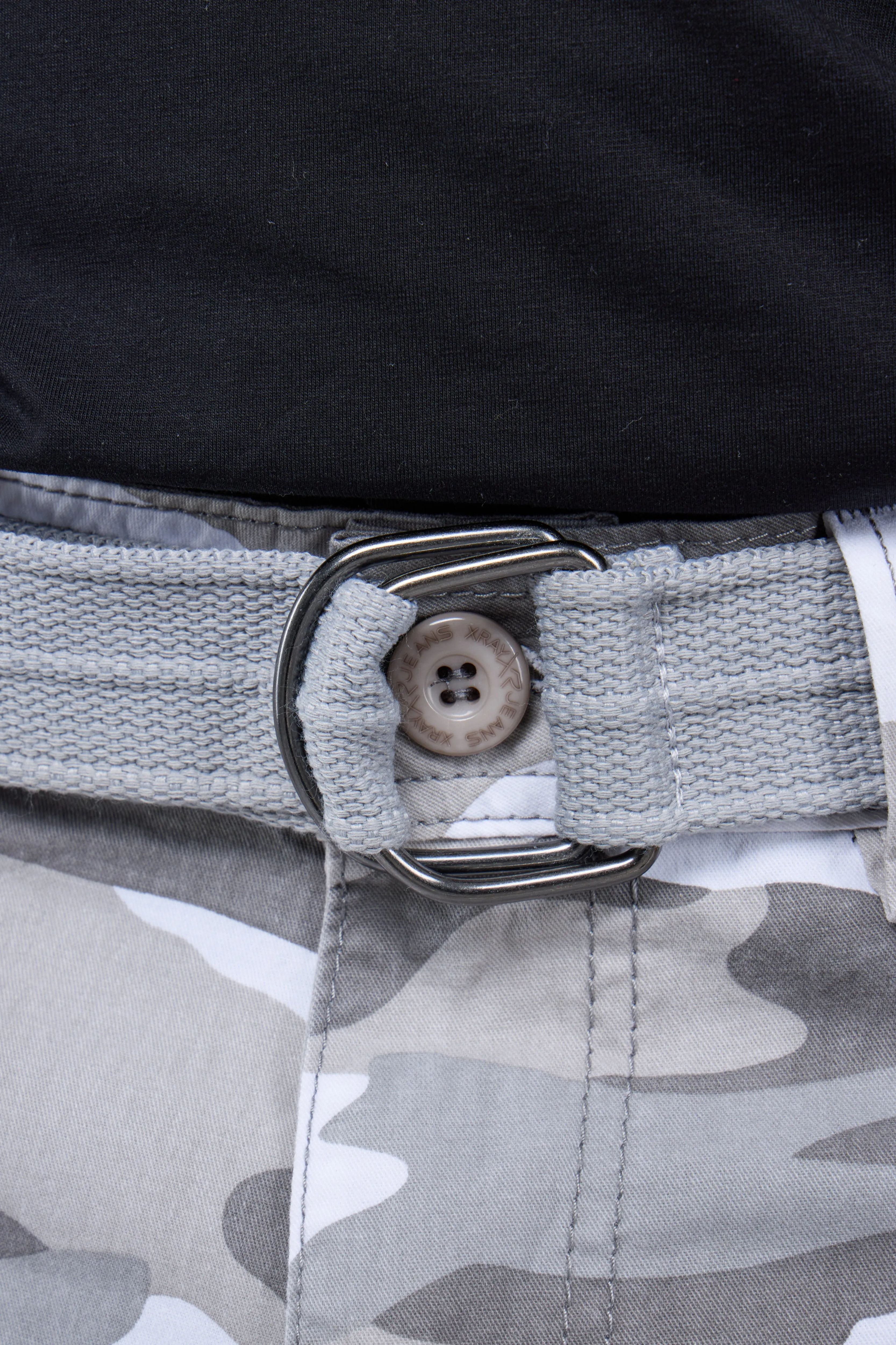 X RAY Men's Belted 12.5" Inseam Knee Length Cotton Cargo Shorts