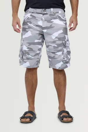 X RAY Men's Belted 12.5" Inseam Knee Length Cotton Cargo Shorts