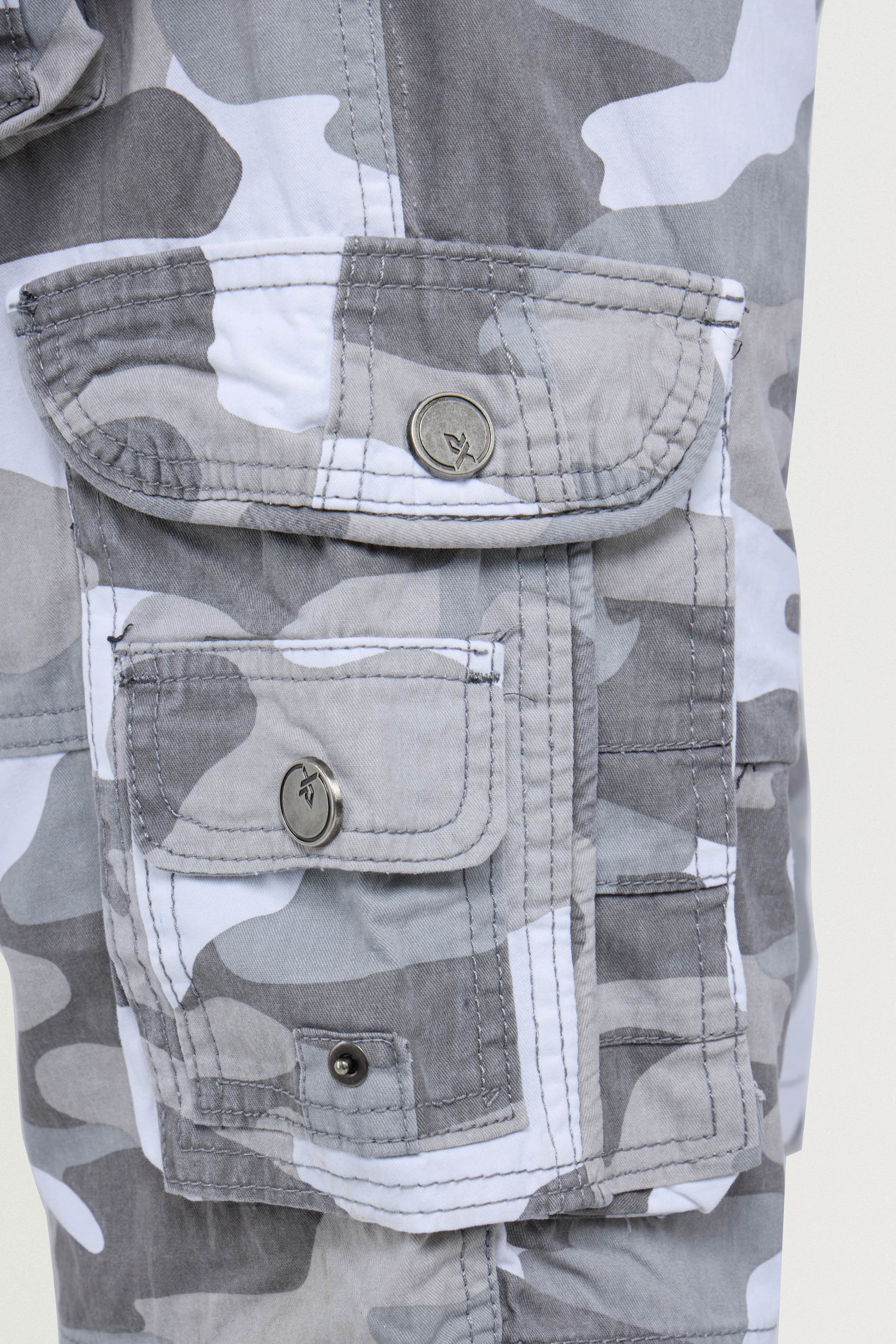 X RAY Men's Belted 12.5" Inseam Knee Length Cotton Cargo Shorts