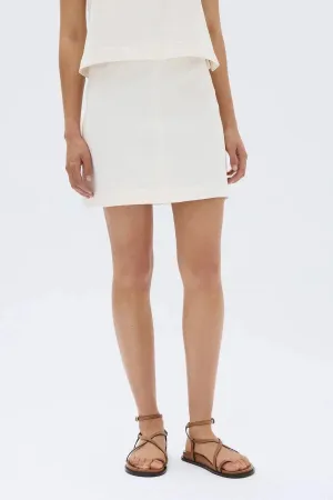 Zoey Twill Mini Skirt Cream